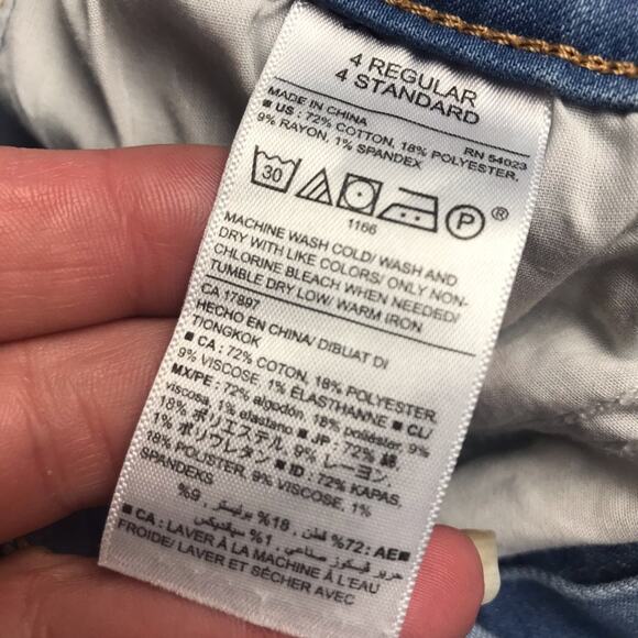 Old Navy Rockstar Light Wash Mid Rise Jeans Sz 4 - Picture 4 of 4